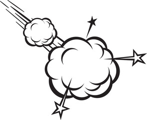 Stars and cloud in motion, trail on speed effect