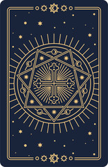 Esoteric mystic occult fortune telling tarot card
