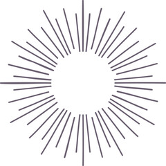 Round sunburst or starburst beam rays vector flash