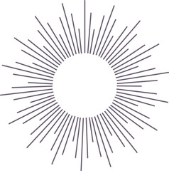 Frame of sun light rays isolated sunburst beams