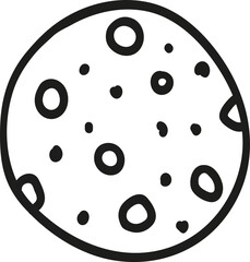 Mercury solar system outline planet in outer space