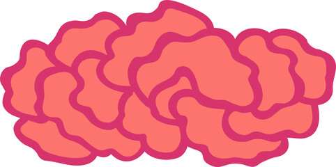 Sea fan coral isolated aquarium plant seaweed icon