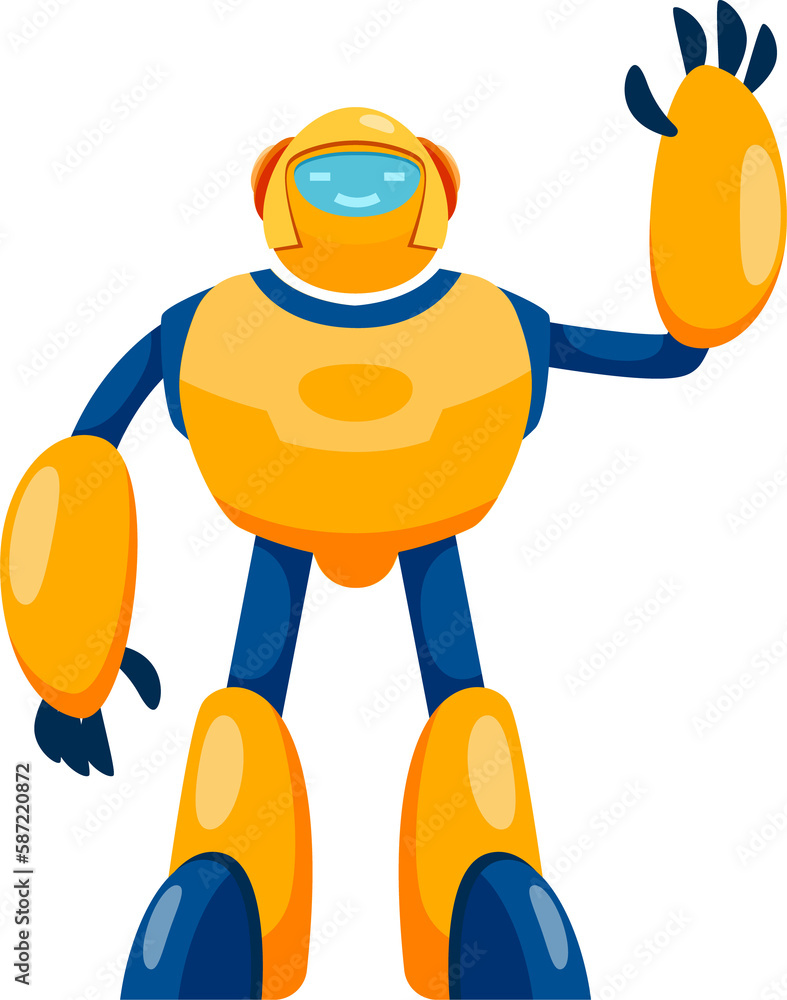 Aufkleber ai intelligence future robot machine waving hand