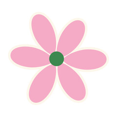 Groovy flower clipart pink flower