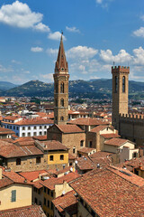 Obraz premium Aerial view on the historical center of Florence, Italy