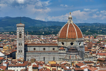 Fototapeta premium Aerial view on the historical center of Florence, Italy
