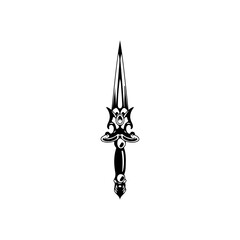 dagger illustration vector with concept
