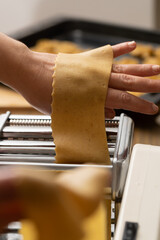 A visual symphony unfolds as hands meticulously deform chebakia dough, creating a mesmerizing...