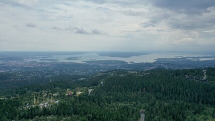 vue panoramique d'Oslo depuis Holmenkollen, norvège