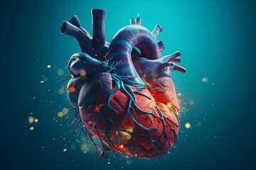 Heart attack 3d. Generate Ai