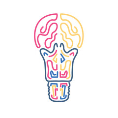 bulb and brain logo