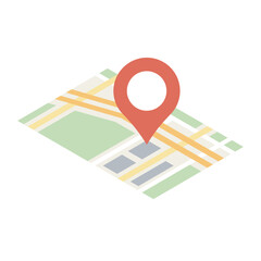 map pointer flat icon, location destination pin