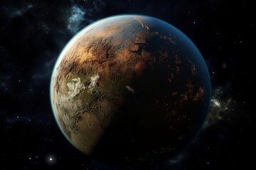 Obraz na płótnie Canvas View of a planet from space 