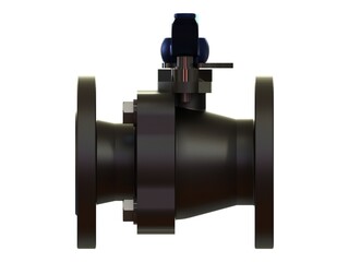 Flanged Ball Valve Assembly Free 3D model