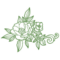 Outline Floral Element