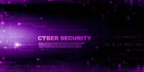 2d illustration abstract Cyber security