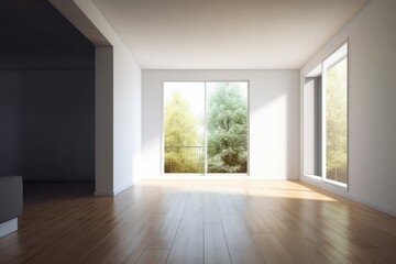 Naklejka na ściany i meble Interior of modern unfurnished apartment,Real estate concept
