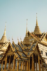 Fototapeta na wymiar Vertical shot of The Grand Palace building complex in Bangkok, Thailand.