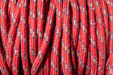 Climbing rope.
Colorful climbing rope.