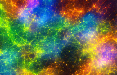 Obraz na płótnie Canvas a colorful abstract image of a galaxy - Generative AI