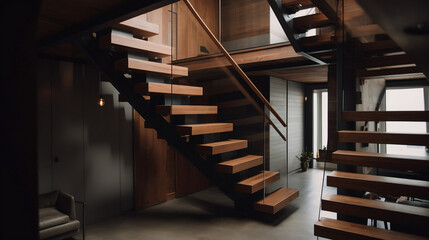 Stair designs, interior design, concepts and ideas. house designs. Living room designs. Generative AI.
