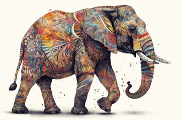 Obraz premium elephant isolated on white background