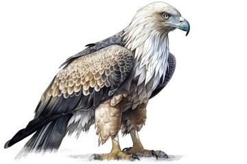 Obraz premium White-bellied Sea Eagle isolated on white