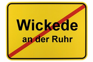 Illustration eines Ortsschildes der Gemeinde Wickede in Nordrhein-Westfalen