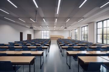 Empty lecture hall auditorium in university