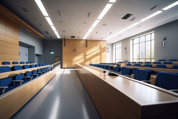 Empty lecture hall auditorium in university