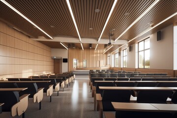 Empty lecture hall auditorium in university