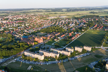 Fototapeta na wymiar aerial view of the Nysa town