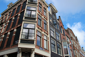 old brick houses in amsterdam (the netherlands) 