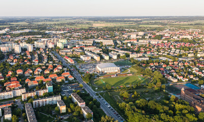 aerial view of the Nysa town