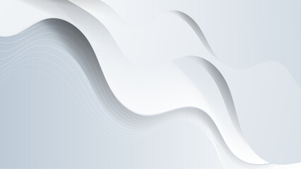 Vector abstract white geometric shapes background