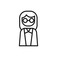 Manager teamwork and Management icon with black outline style. teamwork, business, management, work, job, hiring, career. Vector Illustration