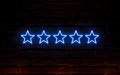 The concept of rating on the Internet. Zero stars. 