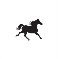 Obraz na płótnie Canvas A beautiful horse vector silhouette art.