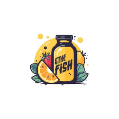 fresh fruit juice logo vector