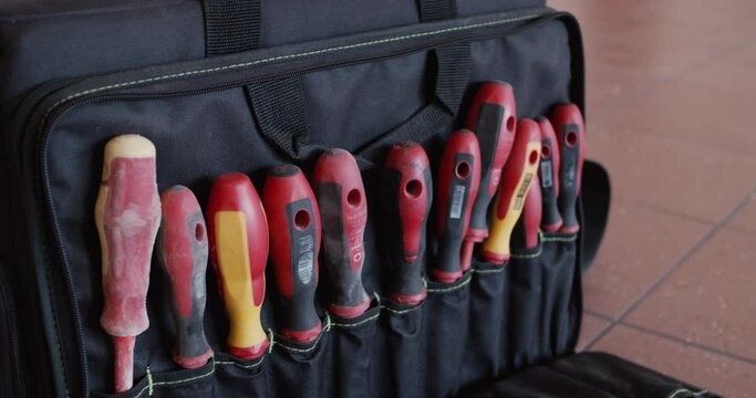 Toolbox with tools