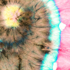 Neon Psychedelic Kaleidoscope. Tye Style Art.