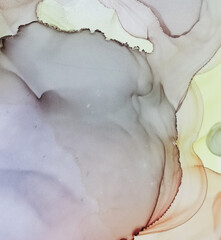 Alcohol Ink Painting. Art Effect Grunge Wall. Sea