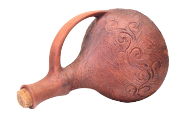 Jug for wine white isolated background