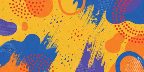 Bright background. Abstract shapes, bright colors. Minimalist pattern background.