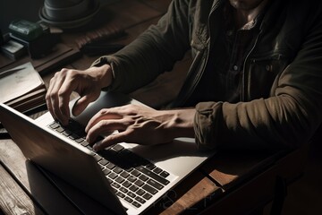 man working on computer