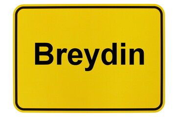 Illustration eines Ortsschildes der Gemeinde Breydin in Brandenburg
