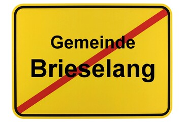 Illustration eines Ortsschildes der Gemeinde Brieselang in Brandenburg