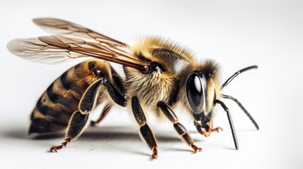 Bee Close Up on white Background