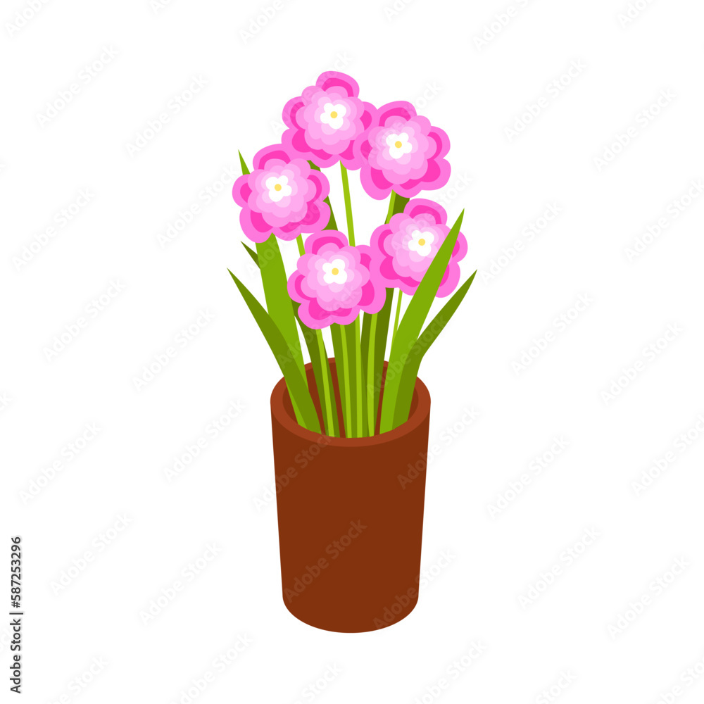 Wall mural flowers isometric icon