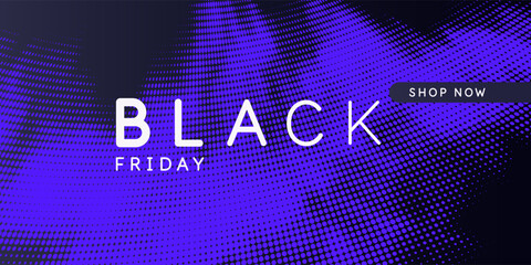 Black Friday sale banner. Original poster for discount. Bright abstract background with text.